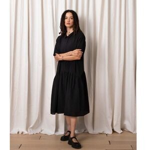 ALI‎ GOLDEN Collared Dress Drop Waist Oversized Size M/L